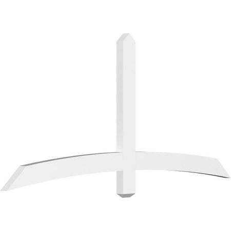 Ekena Millwork Bellingham Architectural Grade PVC Gable Bracket, 72"W x 33"H x 2"D x 4"F, 11/12 Pitch GBP072X33X0204BEL00